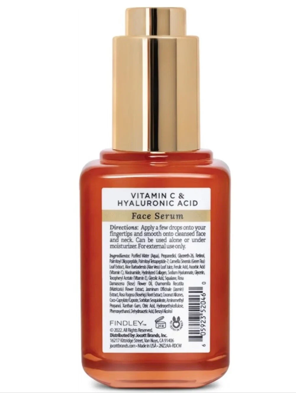 Findley Vitamin C & Hyaluronic Acid All In One Facial Serum. NIB. Unisex.
